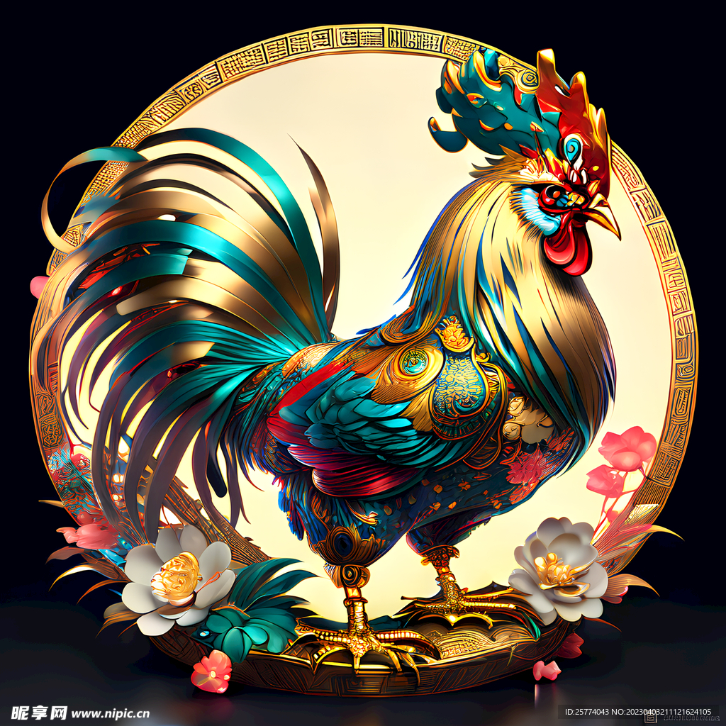 生肖鸡插画