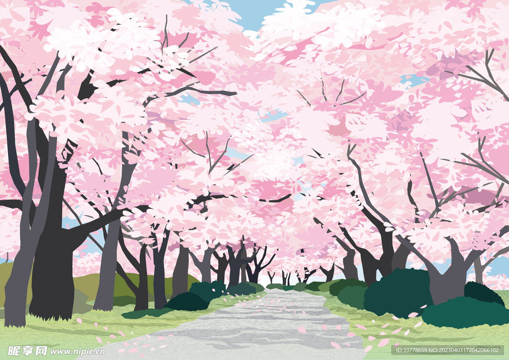 矢量樱花