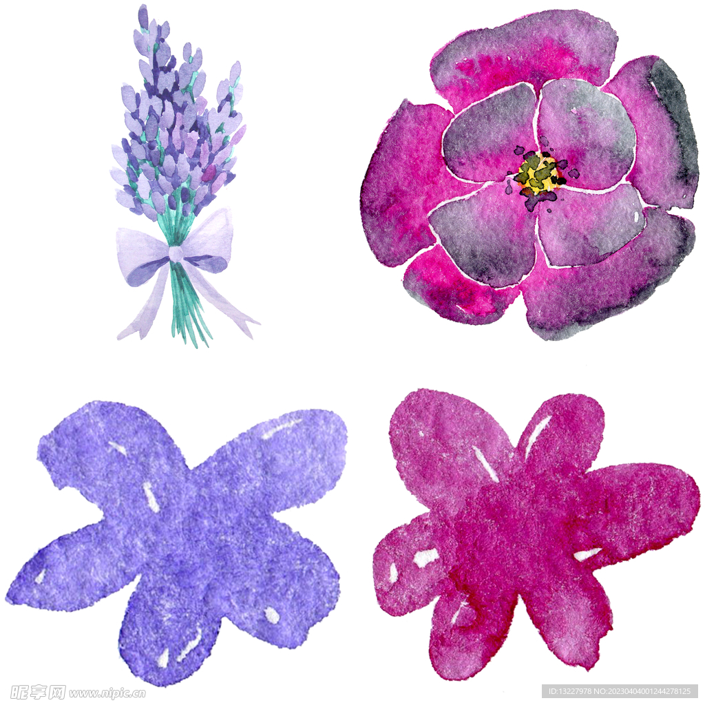 手绘花卉 