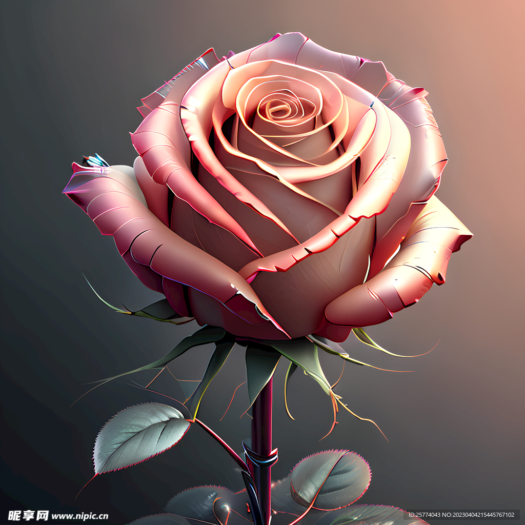 粉色玫瑰花