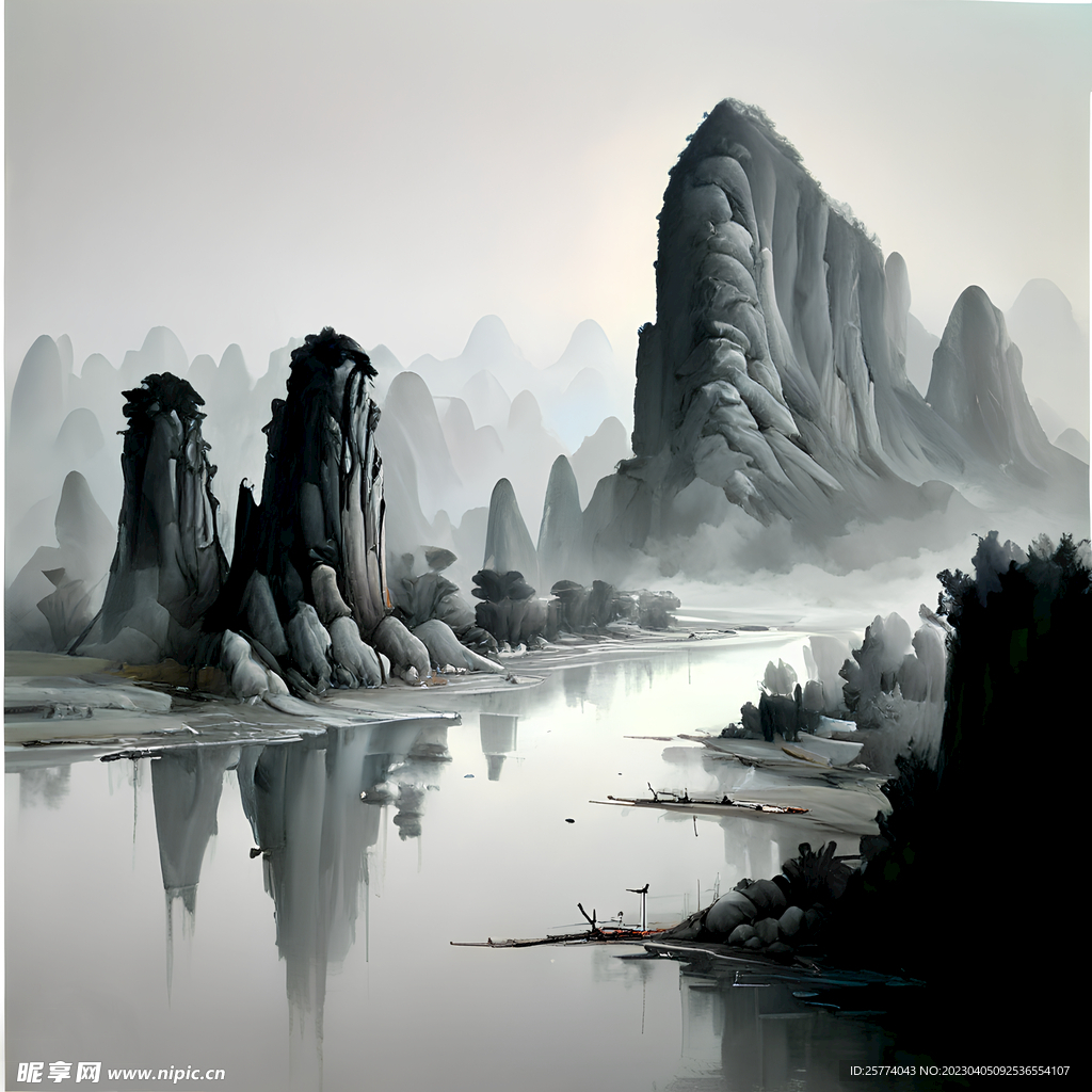 中国风山水