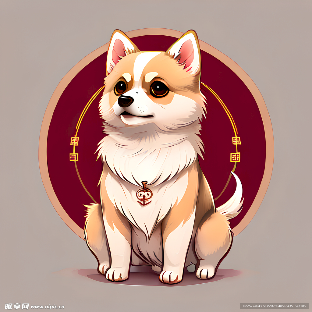 生肖狗插画