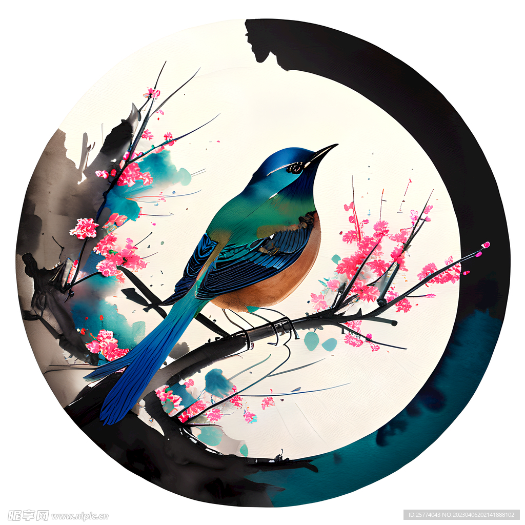 国风花鸟插画