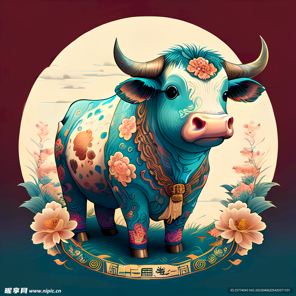 生肖牛插画