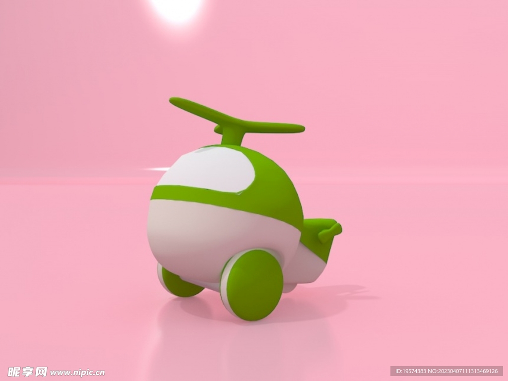C4D模型儿童飞机