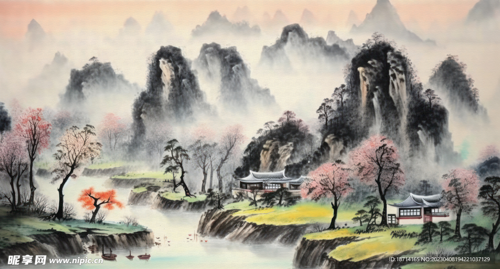 早春山水