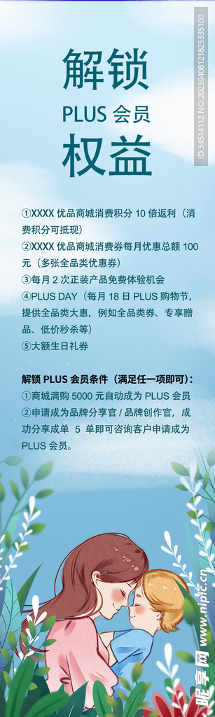 PLUS会员权益海报设计
