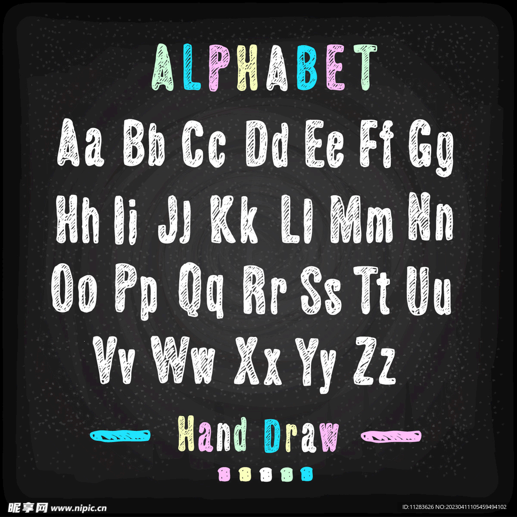 粉笔字母
