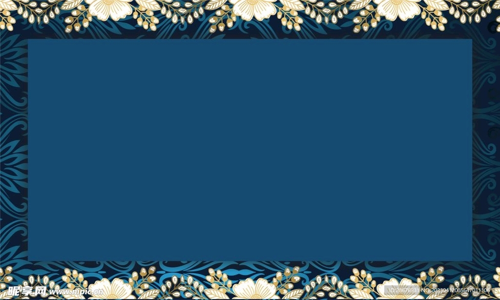 花卉边框名片背景