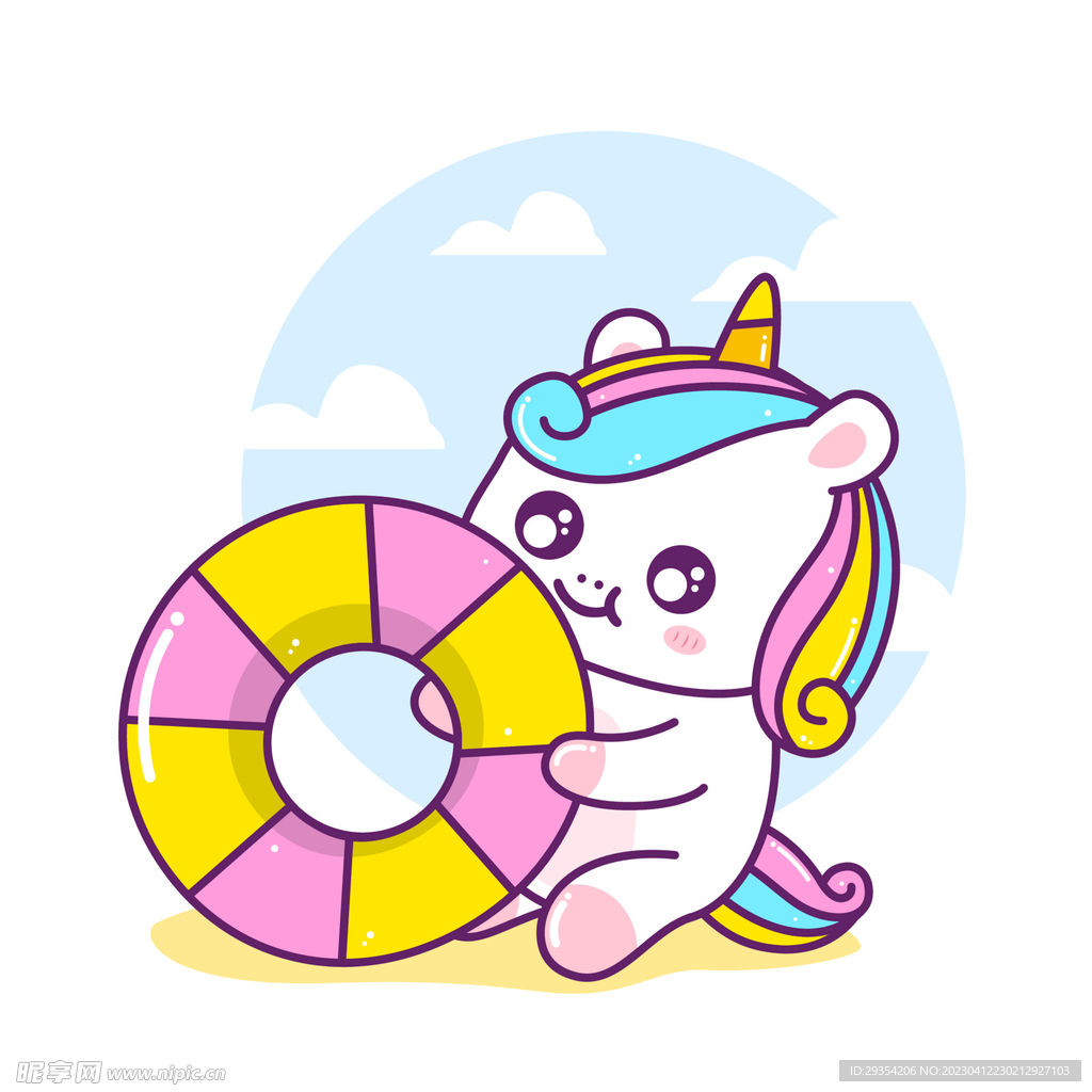 夏日海滩沙滩插画 图片