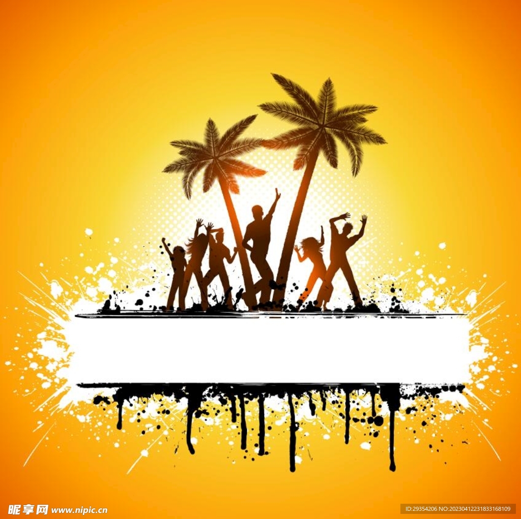 夏日舞蹈插图图片