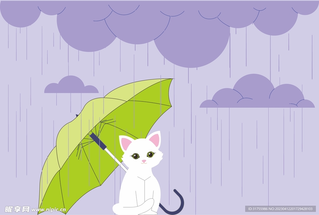 打伞猫咪