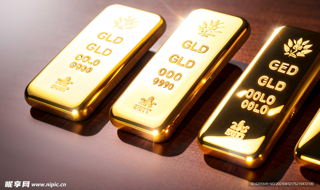 黄金货币金块金条金砖