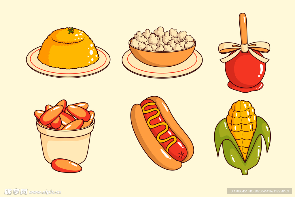 卡通食品插画