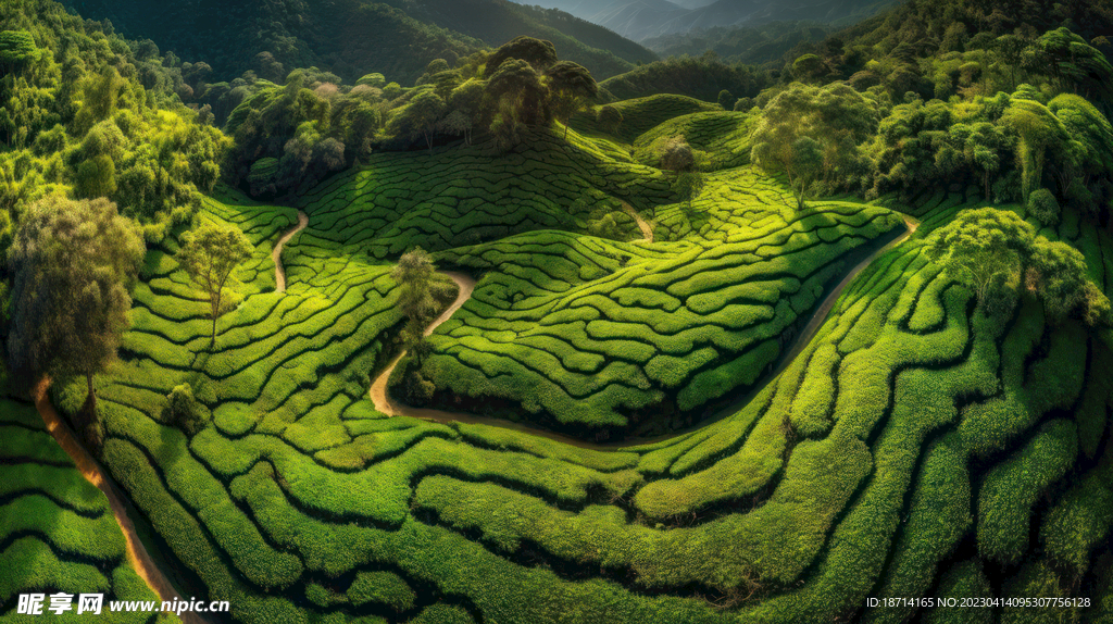 茶园春色