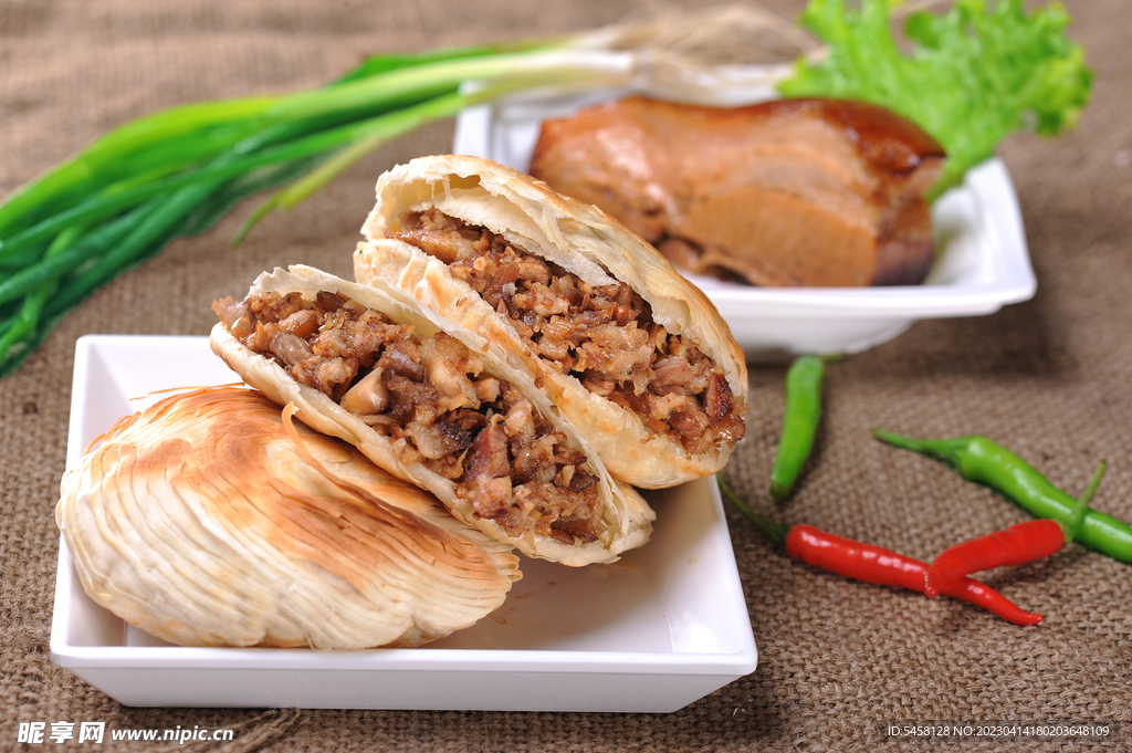 肉夹馍 辣椒 饼