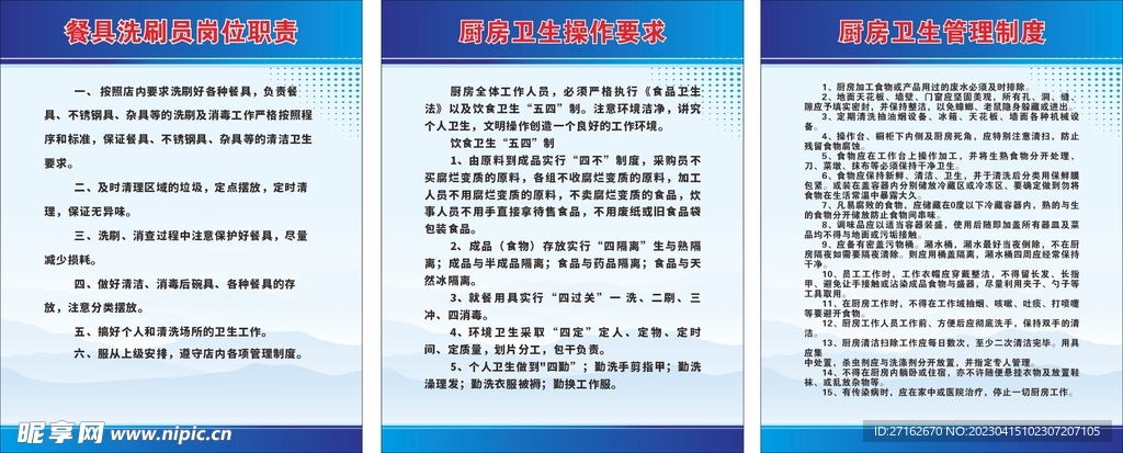 厨房制度牌