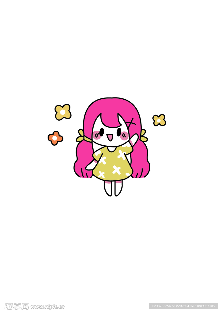 手绘Q版小女孩