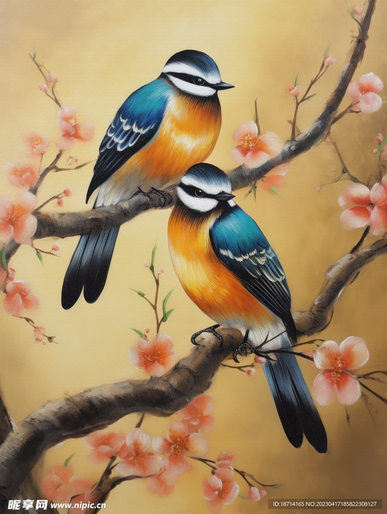 树上的鸟儿成双对