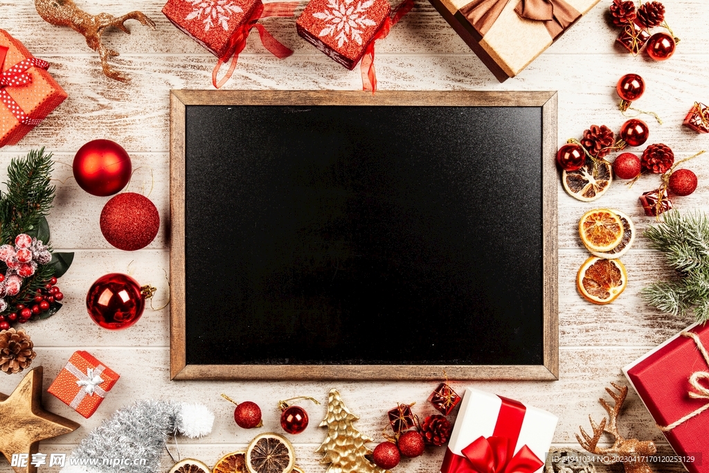 圣诞节黑板图片