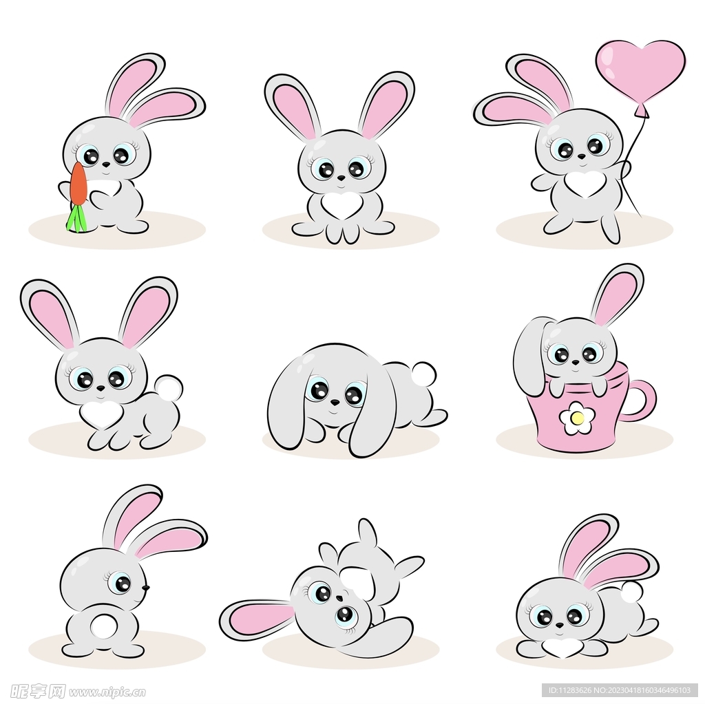 卡通兔子插画