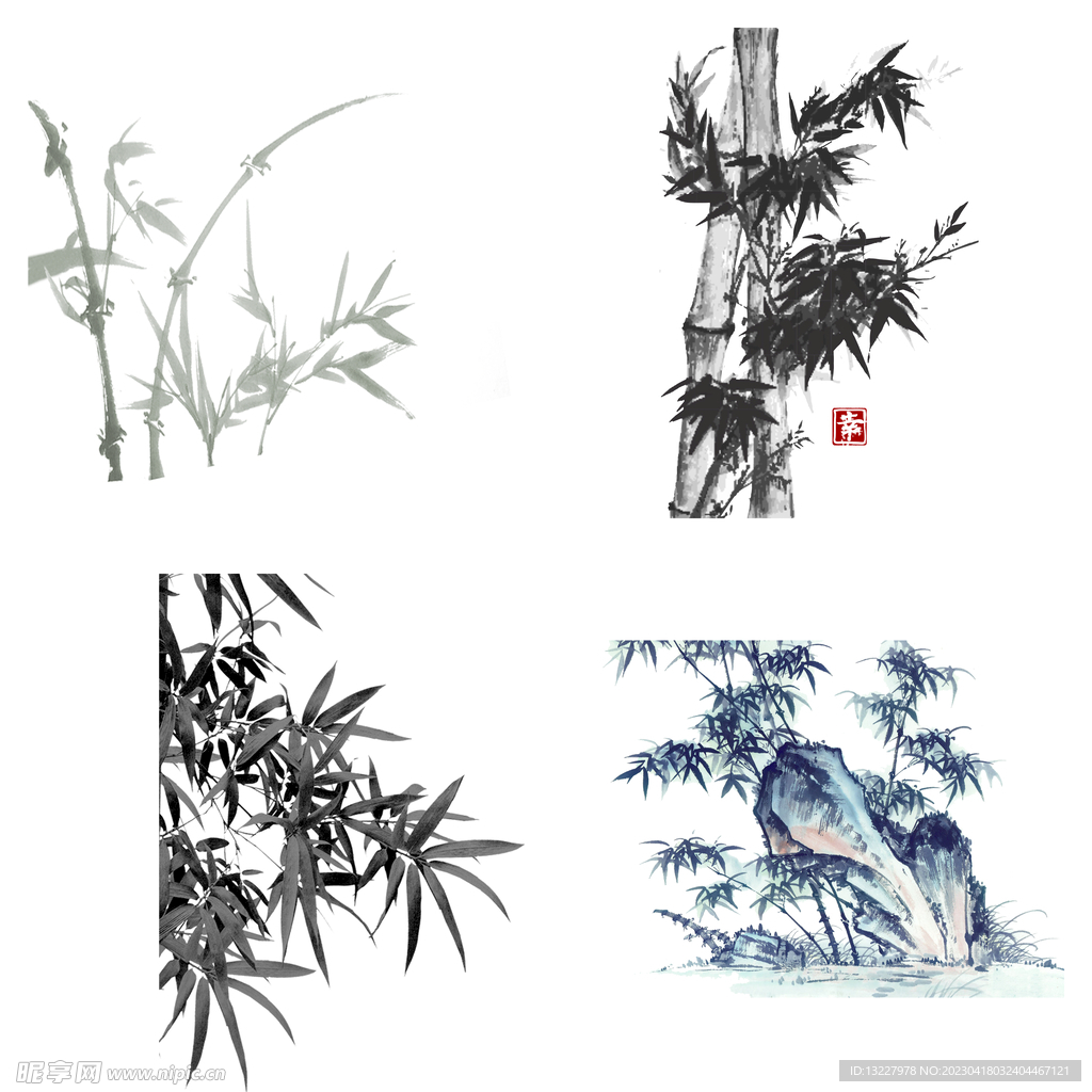 水墨竹子