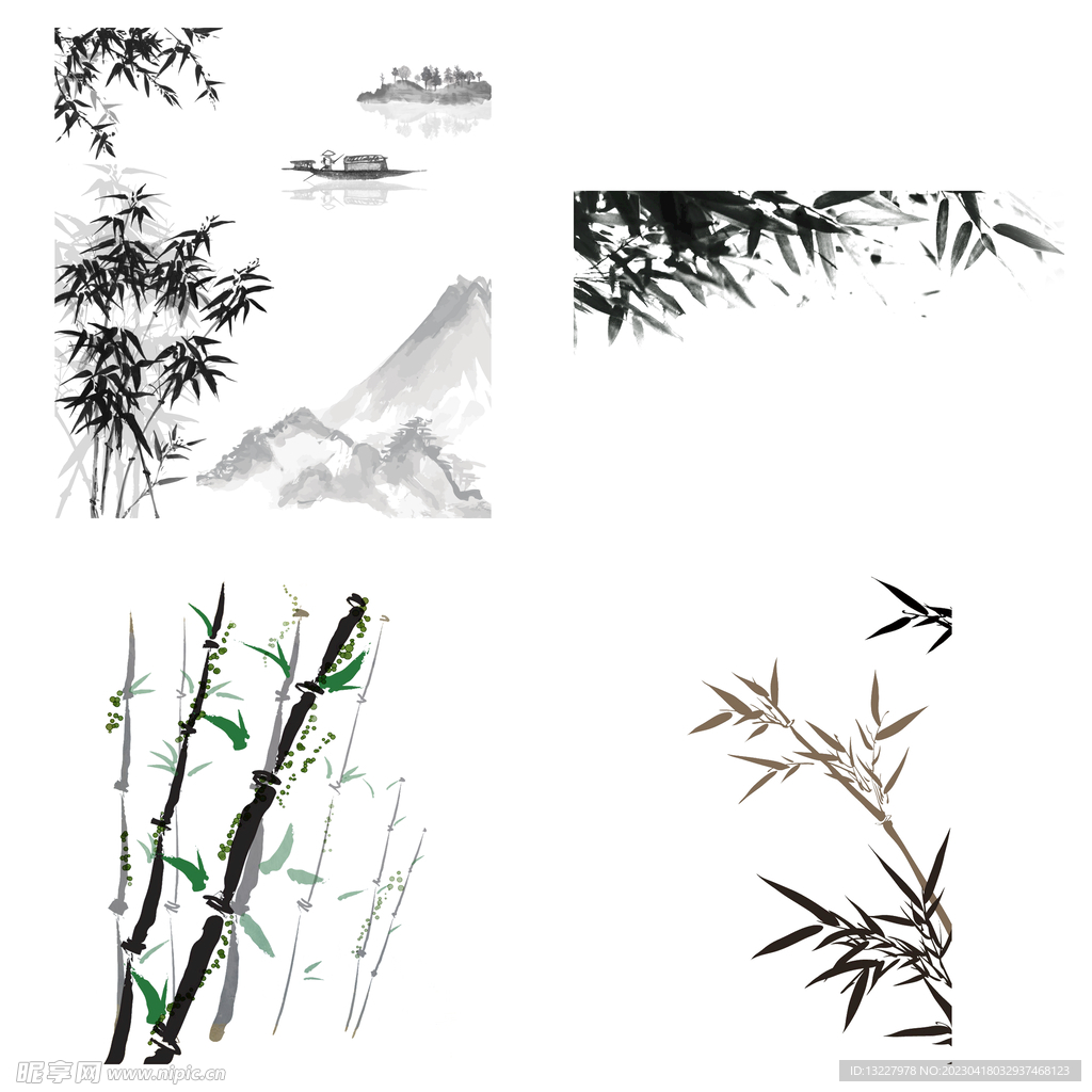 水墨竹子