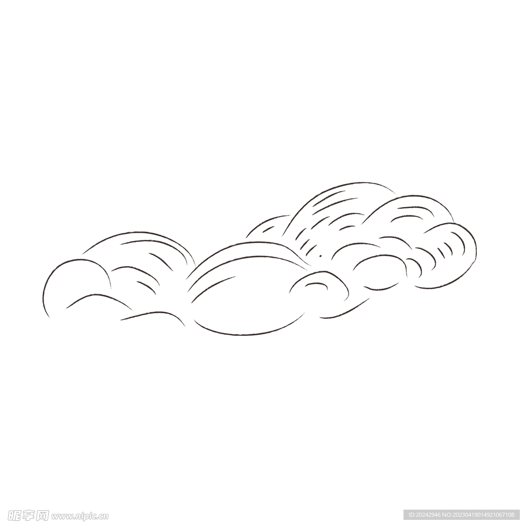 云朵线稿  