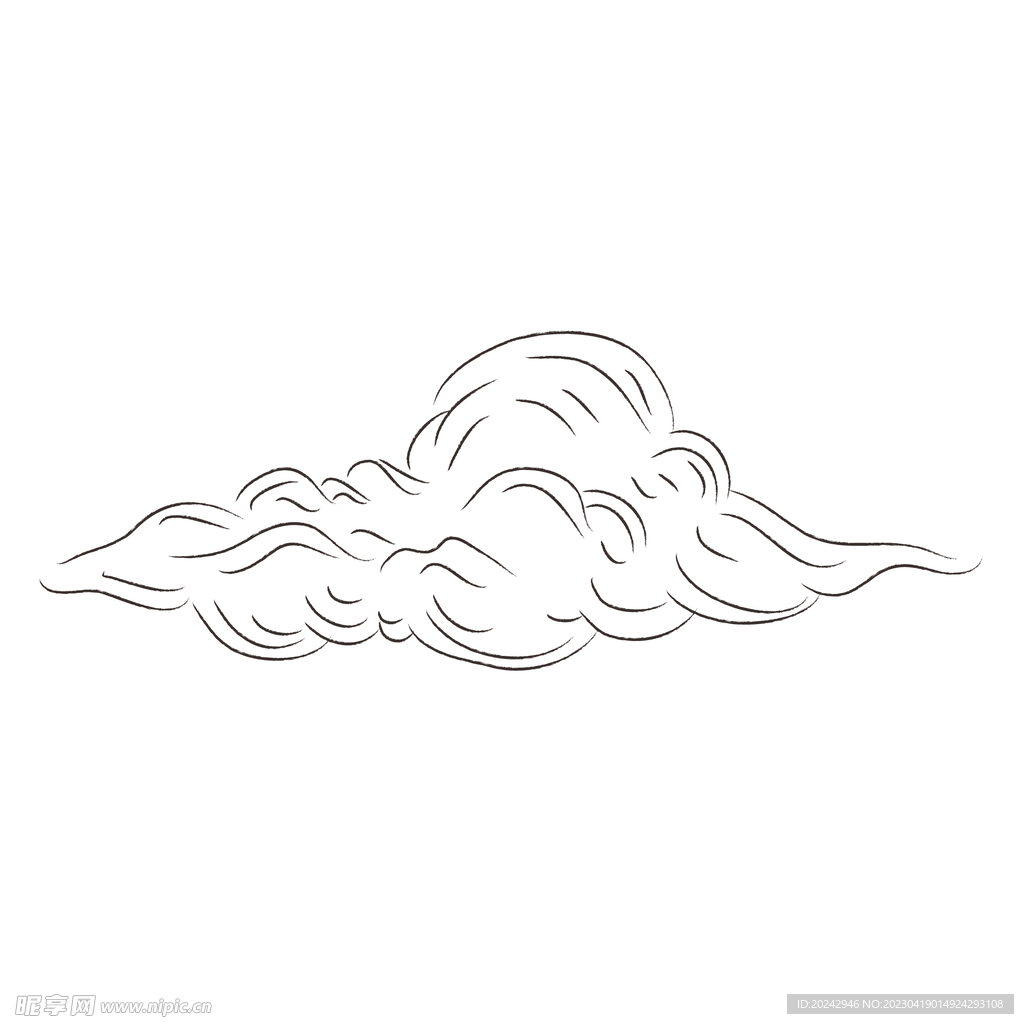 云朵线稿 