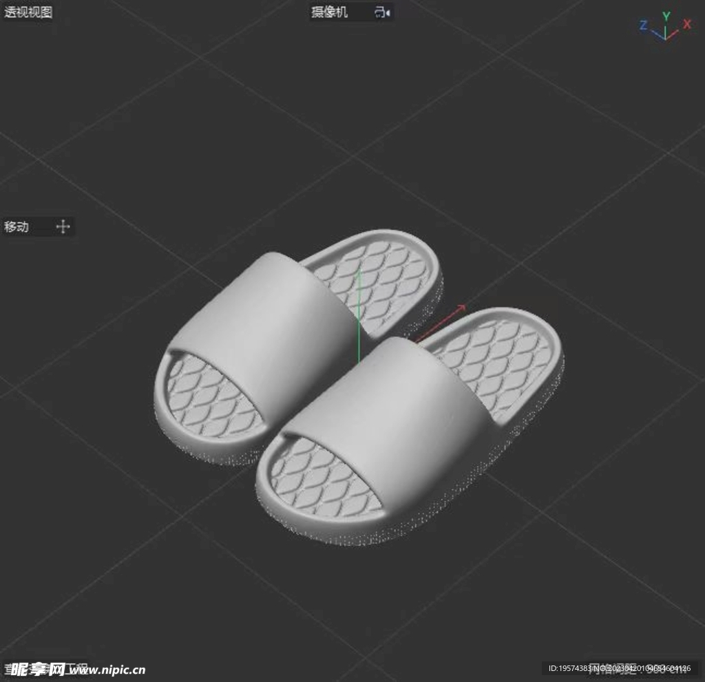 C4D模型 拖鞋