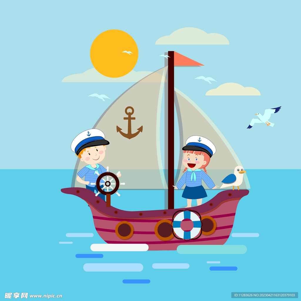 小水手插画