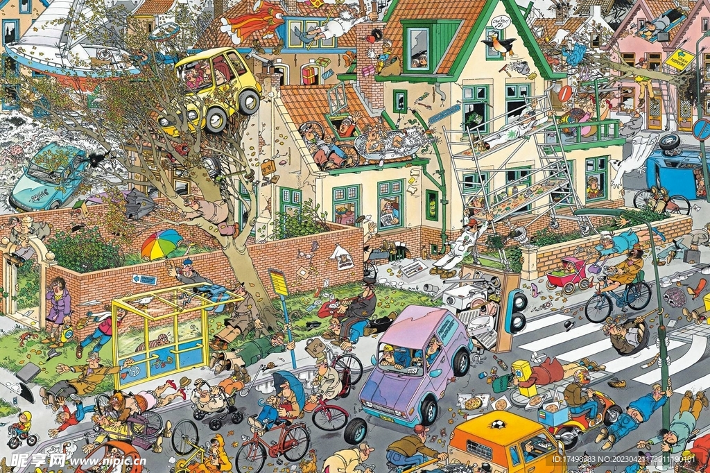 台风来了插画
