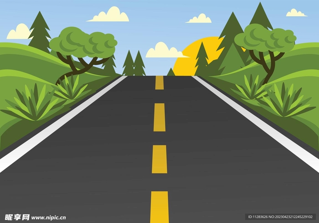 公路插画