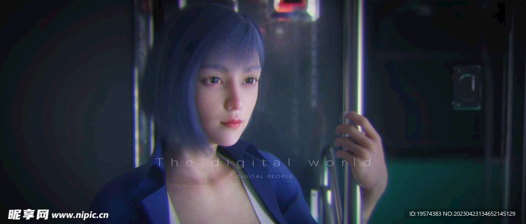 C4D模型美女