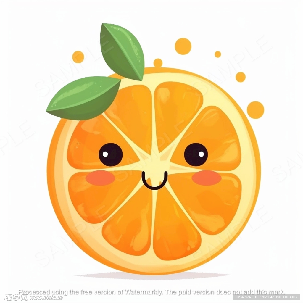 可爱的卡通橙子高清图片