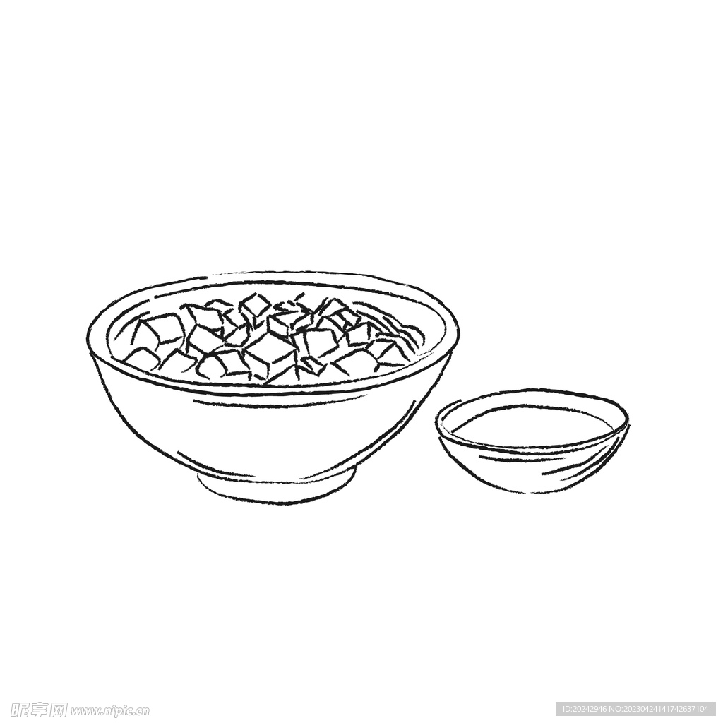 豆腐线稿