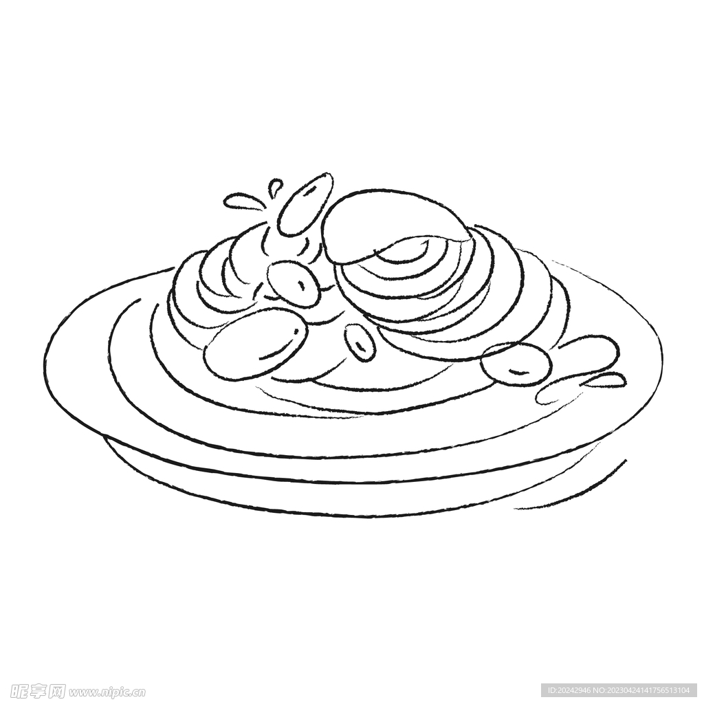 美食线稿