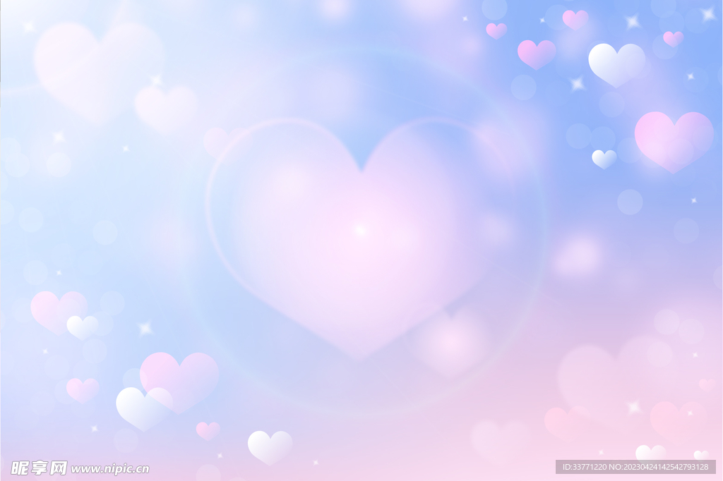 唯美浪漫爱心背景