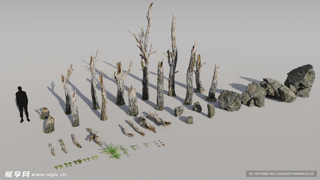 C4D模型 苔藓  