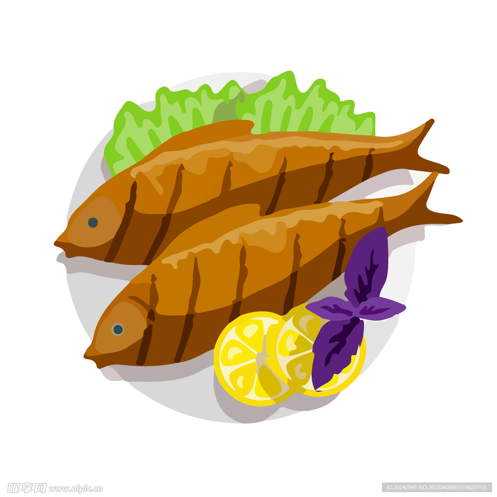 美食插画 