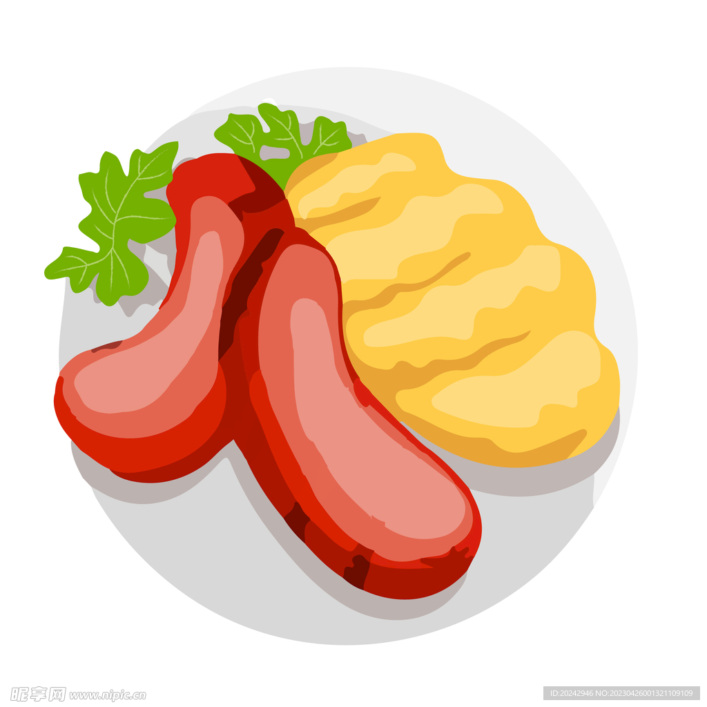 美食插画  