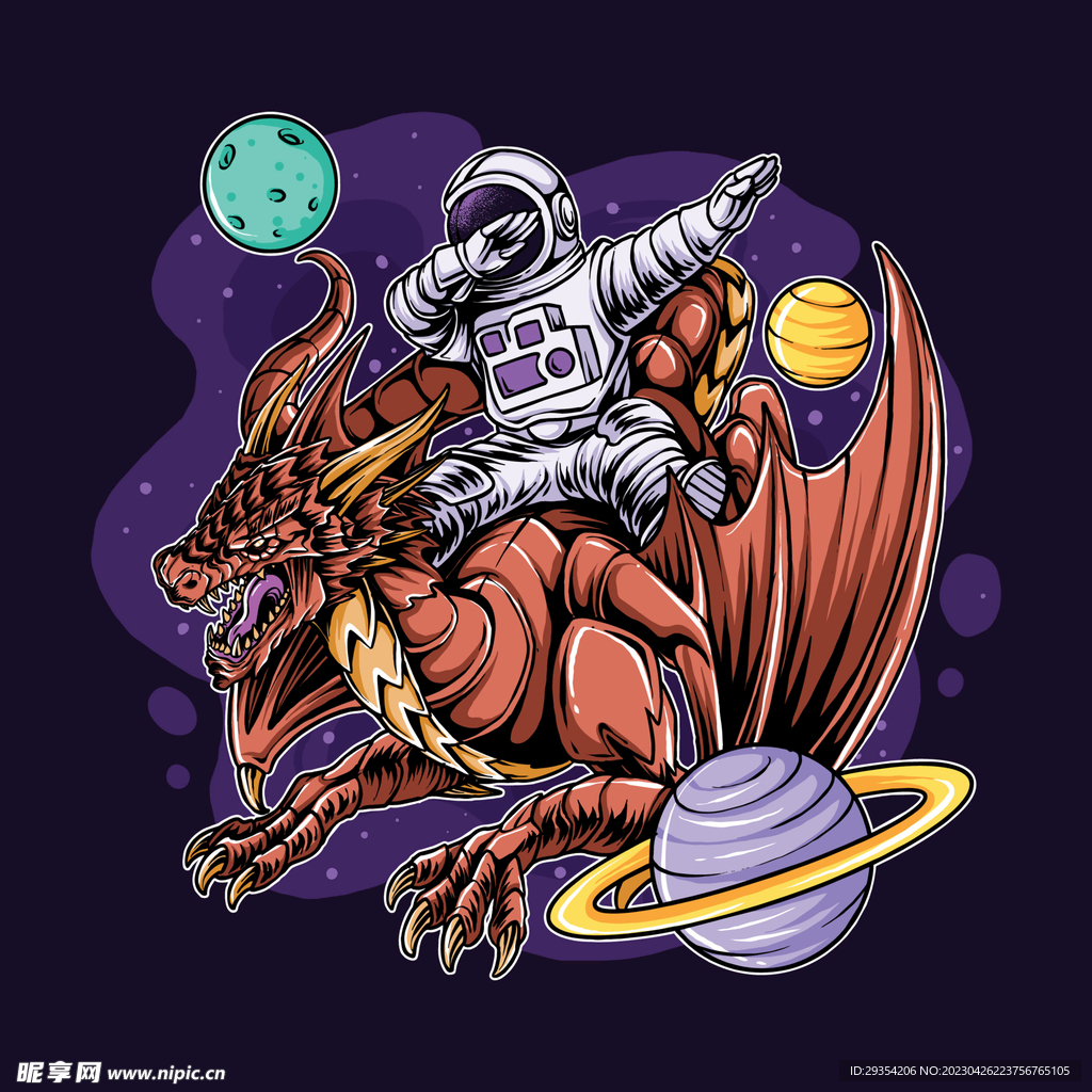 宇航员插画图片