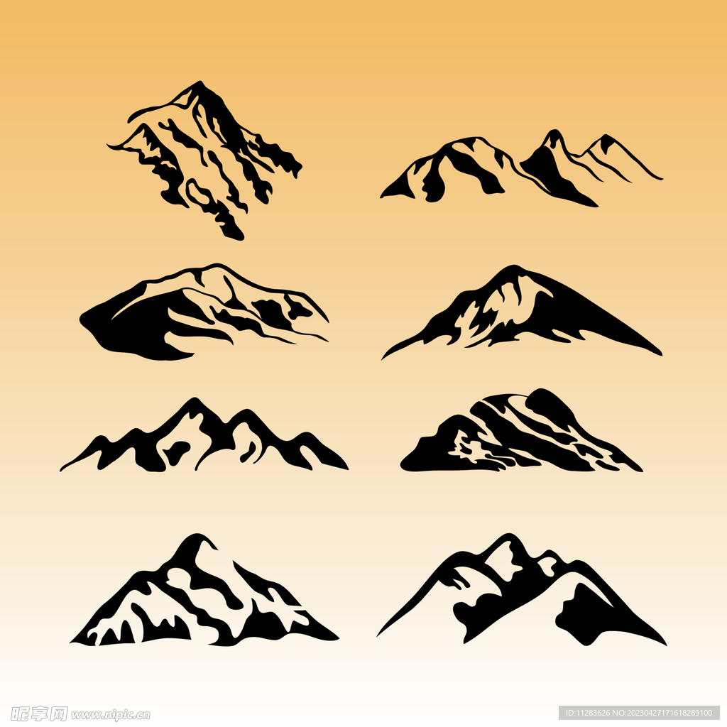 山峰剪影