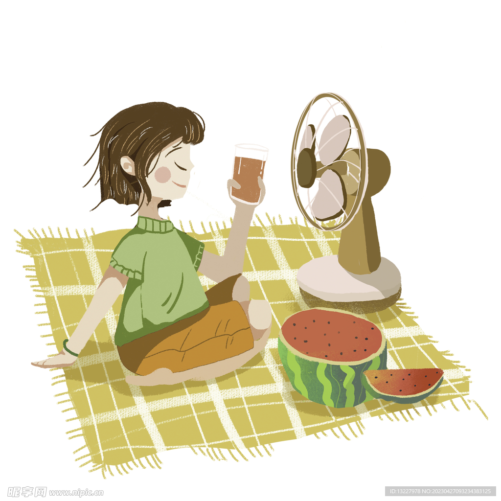 夏天夏季卡通元素