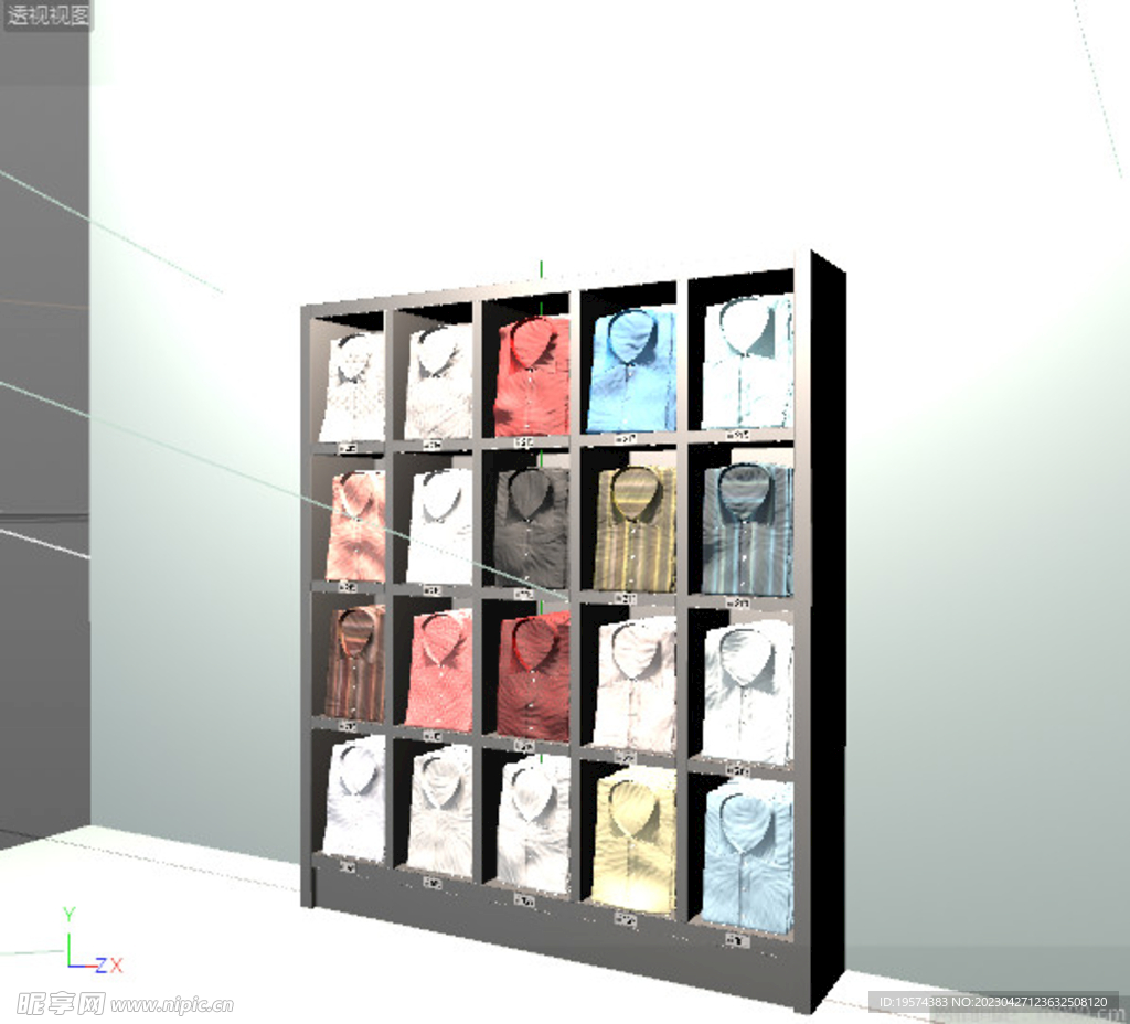 C4D模型衣柜