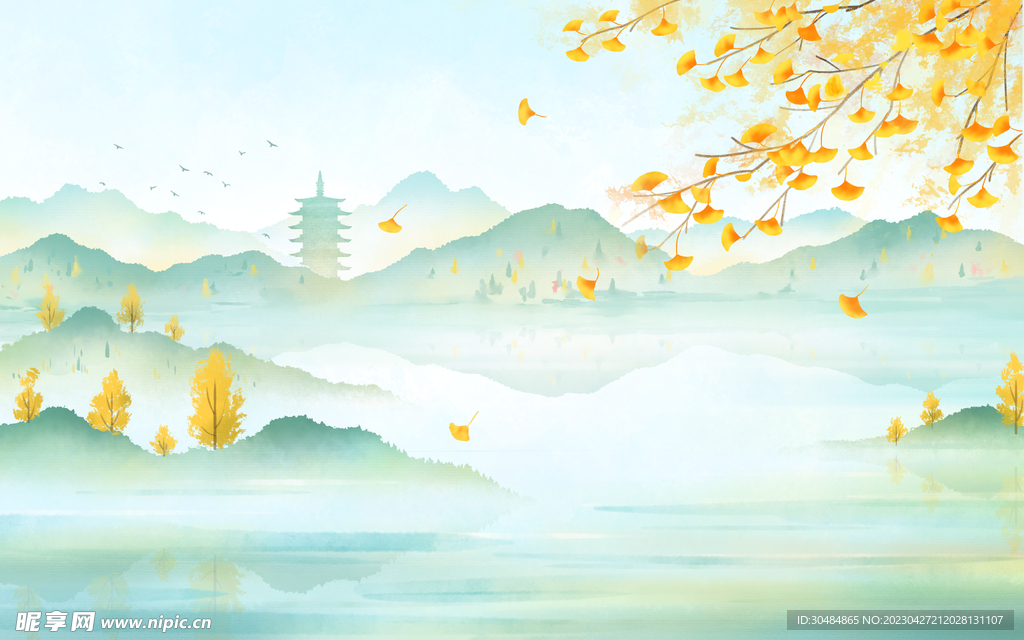 山水背景