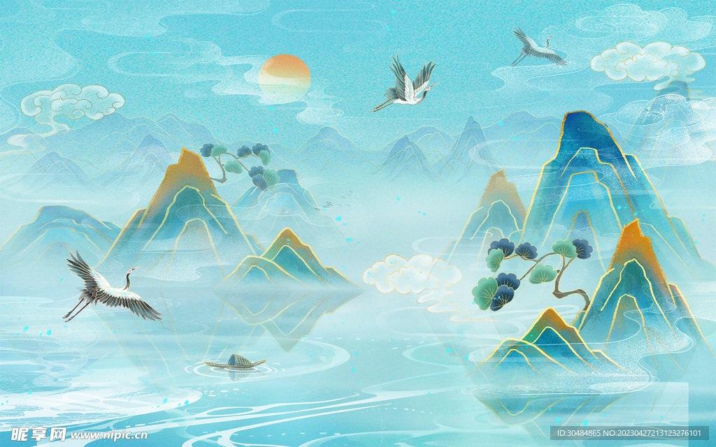 山水背景图