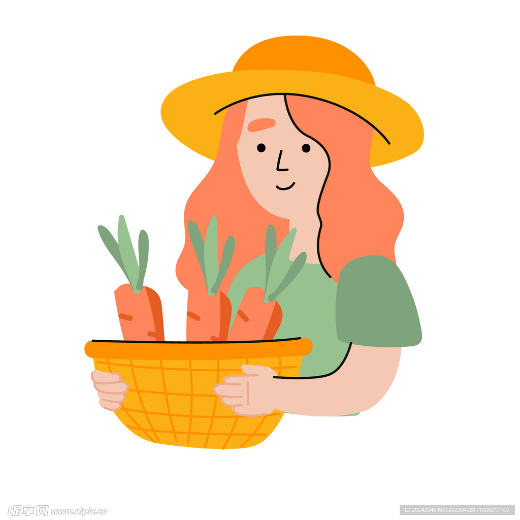 人物与蔬菜