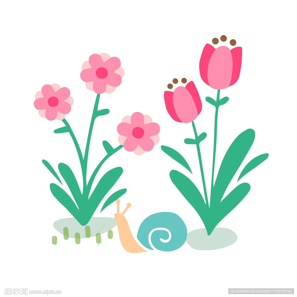 手绘花朵