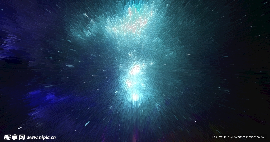 酷炫爆破放射宇宙星空